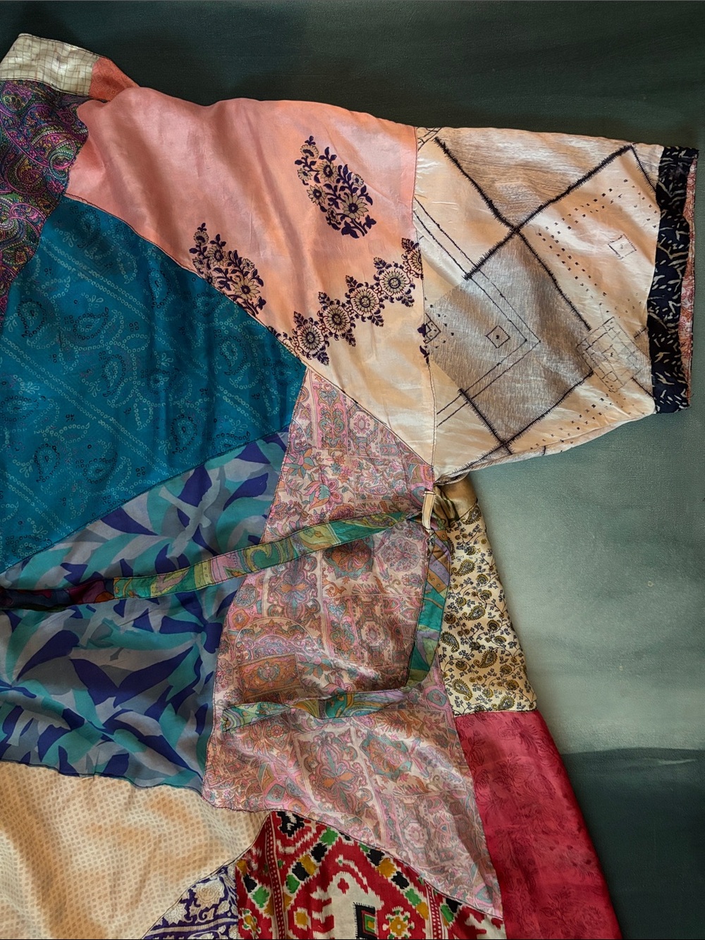 Sacred Threads Silk Robe Kimono - Picture 10 of 12